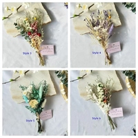 Buket Bunga Kering Mini Alami Dekorasi Dinding Pernikahan Boho Rangkaian Vas Dekorasi Rumah Kapas Lamaran Pengiring Pengantin Hari Ibu Paskah