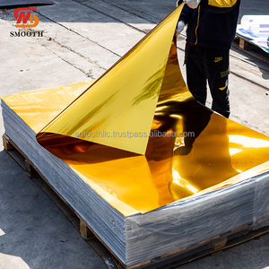 Alfombra de pasillo con efecto espejo dorado liso, decoración de suelo elegante de alta calidad para bodas - Product Image 3