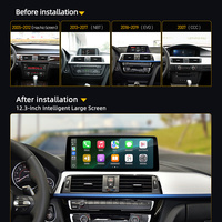 Écran Linux 12,3 pouces pour BMW 2004-2020 X1/X3/X5/X6 Série 1, Navigation GPS DSP sans fil CarPlay pour multimédia, garantie 1 an, tableau de bord