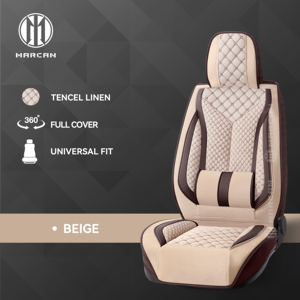 ชุดหุ้มเบาะรถยนต์หนังแท้ Marcan ดีไซน์ทรงวีทันสมัย แบบครอบคลุม 360 องศา เหมาะสำหรับรถยนต์หลากหลายรุ่น - Product Image 4