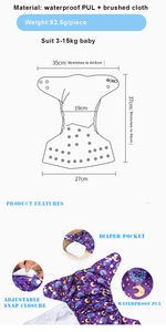 Short de bain personnalisé pour nouveau-né, <span class=keywords><strong>couches</strong></span> imperméables pour bébé, <span class=keywords><strong>couches</strong></span> de bain interchangeables pour bébé de <span class=keywords><strong>3</strong></span> à 15 kg - Product Image 6