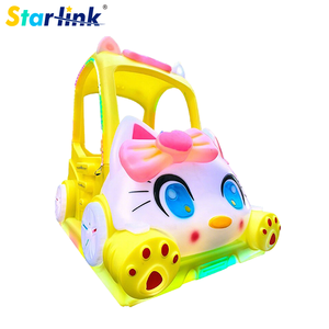 รถของเล่นไฟฟ้ารูปแมวน่ารักยอดนิยม พร้อมยางสำหรับทุกสภาพพื้นผิว ไฟ LED และเสียงเพลง สำหรับเล่นในร่มและกลางแจ้ง - Product Image 5