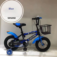 Sepeda Anak Rangka Baja Karbon Tinggi Sporty, Roda Latihan, Keranjang Logam, Jok Dapat Disesuaikan, Aman, Anti Selip