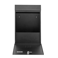 Boîte aux lettres murale extérieure moderne en acier avec revêtement en poudre décoratif durable et imperméable pour usage commercial et résidentiel