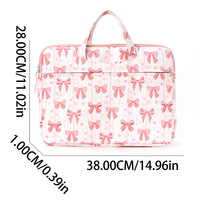 Nueva Bolsa de Transporte para Computadora Portátil, Resistente al Agua, de Pana Estampada, con Cierre, Práctica Funda Protectora para Laptop