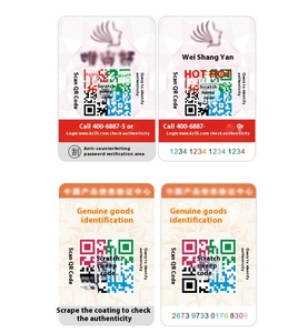 Étiquettes adhésives anti-contrefaçon rectangulaires en papier, impression numérique pour système de traçabilité des emballages alimentaires, origine Chine - Product Image 6