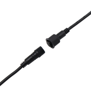 M12 Connectors 2-4 Pin Male Female Waterproof Plug Outdoor LED <b>Lighting</b> Cable Pure Copper Contact Plastic Body - Product Image 1