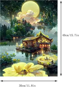 DIY Diamond Art Painting by Numbers Kit, Diamond Paintings Pictures Cross Bordados Kits de Pintura para o Presente do Dia das Mães