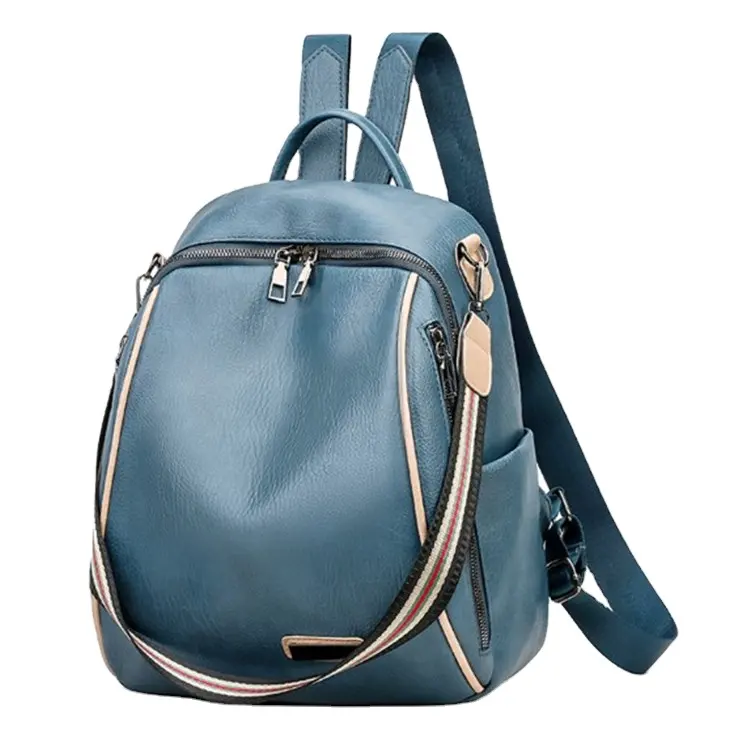 New design women leather waterproof backpack bag fashion ladies pu backpack