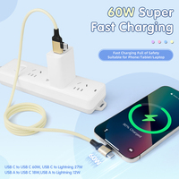 Aksesoris Ponsel Terbaru Kabel Pengisian Daya Magnetik Cepat 3 in 1 Kabel USBA C ke C 60W Kabel Pengisian Daya Magnetik USB