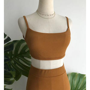 F230562 abiti di moda estiva da <span class=keywords><strong>donna</strong></span> Set gonna a due pezzi con gonna <span class=keywords><strong>aderente</strong></span> top Crop tailleur completo moda <span class=keywords><strong>donna</strong></span> 2pc - Product Image 4