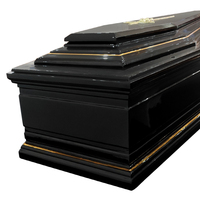 Ataúd Funerario de Madera Ecológico de Estilo Europeo Personalizado, con Detalles Tallados Exquisitos, Diseño Conmemorativo Personalizado, Madera Sólida