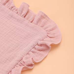 Personalizado 24,5x42,5 cm 4 capas de algodón muselina crepé gasa suave bebé eructo paño con volantes recién nacido toallas Baberos hombreras - Product Image 4