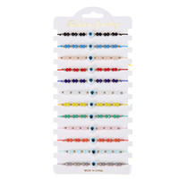 Œil de démon coloré perlé à la main tressé Bracelets en corde réglable bonne chance amulette femmes bracelet