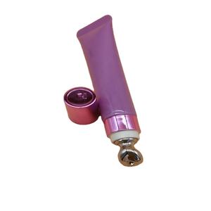 Tube cosmétique de crème pour les yeux en stock Tube souple en PE D18 de 20ml <span class=keywords><strong>avec</strong></span> applicateur de <span class=keywords><strong>massage</strong></span> Couvercles en argent en alliage de zinc Emballage de tube de crème pour les yeux - Product Image 1