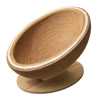 Lit-griffoir pour chat en forme de coquille d'œuf, nid pour chat en sisal intégré, bol à griffer durable pour chats d'intérieur, pour le repos et l'entretien des griffes