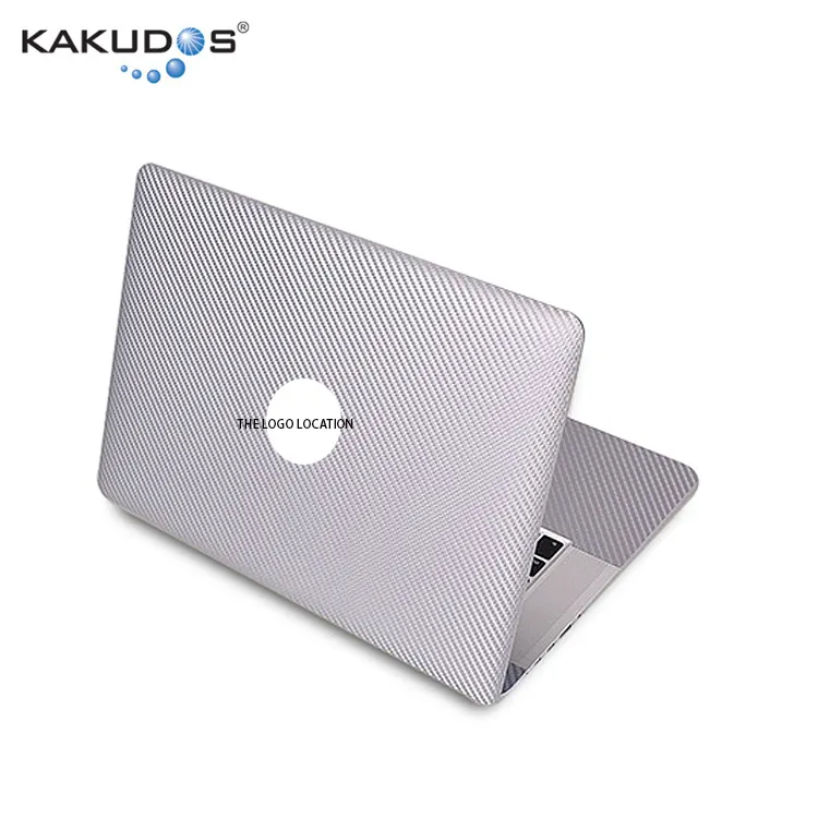 Kakudos Carbon Pvc Zwart Goud Zilver Krasbestendige Vezel Krasbestendige Waterdichte Laptop Hoes Cover Huid Voor Macbook Laptop