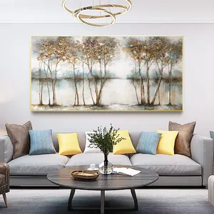 Hand Painted Nordic Style Oil Painting Decorative Painting Canvas Painting and Bedroom Mural