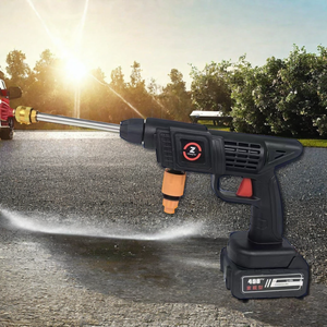 Ensemble de lave-auto haute pression sans fil Portable Kit d'outils de nettoyage de voiture en plastique Orange outil de lavage de voiture en forme de pistolet avec batterie au Lithium - Product Image 2