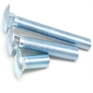 5/16x1/<span class=keywords><strong>2</strong></span> Grado <span class=keywords><strong>2</strong></span> Superficie chapada en zinc blanco DIN603 A2 Tornillos de entrenador de acero inoxidable <span class=keywords><strong>Cuphead</strong></span> con tuerca - Product Image 1