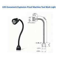 Lampe de travail LED 5W IP67 en alliage d'aluminium résistant à l'usure et à la corrosion pour machine-outil