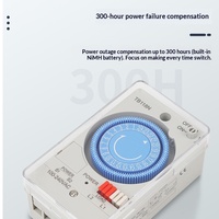 Temporizador Mecánico TB118N, Mini Relé 220V 50-60Hz 24 Horas, Material ABS, 16A Corriente Máxima, CA 100-240V