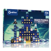 Mine 100 pièces de cubes colorés, blocs de construction magnétiques pour les enfants de 4 à 6 ans, ensemble de jeu magnétique en plastique certifié EN71