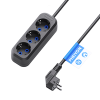 Multiprise européenne PHEIYON 3 prises 16A Schuko, prises larges espacées, CE pour hôpital, maison, bureau