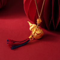 Collier à pendentif gourde en or pour femme TANGPEI, bijoux de mode en or