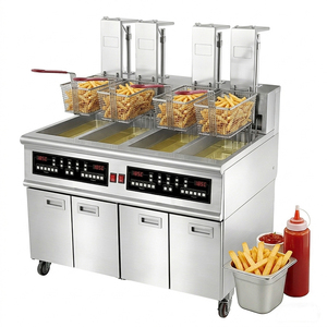 Freidora Eléctrica Industrial Automática de Múltiples Tanques con Sistema de Filtración de Aceite para <span class=keywords><strong>Pollo</strong></span> y Papas Fritas - Product Image 4