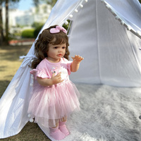 Muñeca Reborn de Silicona Sólida de 22 Pulgadas con Certificado CPC, Muñecas Reborn Realistas, Muñeca de Silicona Suave para Niñas