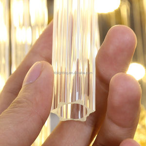 豪华吊灯北欧装饰商业空间酒店金色大玻璃矩形水晶天花板发光吊灯 - Product Image 6