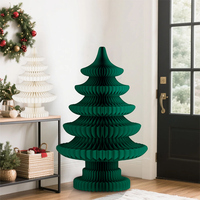 Grand arbre de Noël 3D en papier, décoration géante pour sol, ornement de Pâques, fête du Nouvel An, événement, vitrine de magasin, maison, vacances, Navidad
