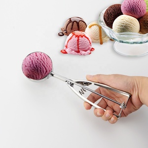 Bán Buôn Tùy Chỉnh Sinh Thái Thân Thiện Chuyên Nghiệp 3Cm Dễ Dàng Lưu Trữ Thép Không Gỉ <span class=keywords><strong>Ice</strong></span> <span class=keywords><strong>Cream</strong></span> Scoop Spoon - Product Image 2