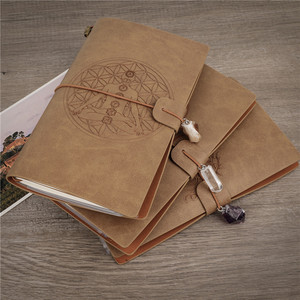 Cahier faits à la main 7 Chakra, carnet <span class=keywords><strong>de</strong></span> notes en cuir gris <span class=keywords><strong>pierre</strong></span>, avec pierres rugueuses, <span class=keywords><strong>Journal</strong></span> - Product Image 6