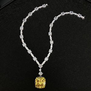 Collar con colgante de Plata de Ley 925, joyería de diseño de Animal de piedra amarilla - Product Image 2