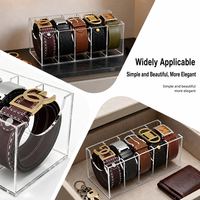 Boîte de présentation d'anneaux en acrylique personnalisée, boîte de rangement transparente pour bijoux avec éclairage LED et couvercle verrouillable