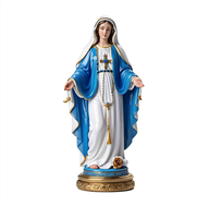 Statue de la Vierge Marie en résine peinte à la main, cadeau religieux catholique artistique en gros