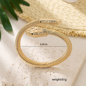 Pulseras con forma <span class=keywords><strong>de</strong></span> <span class=keywords><strong>serpiente</strong></span> exagerada para mujer, brazalete <span class=keywords><strong>de</strong></span> <span class=keywords><strong>serpiente</strong></span> <span class=keywords><strong>cascabel</strong></span> <span class=keywords><strong>de</strong></span> moda para fiesta, joyería femenina - Product Image 4