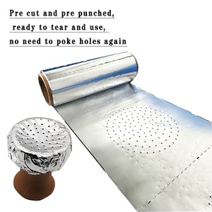 Rouleau de papier d'aluminium personnalisé pour chicha arabe, accessoires pour chicha, rouleau de papier d'aluminium argenté avec trous - Product Image 1