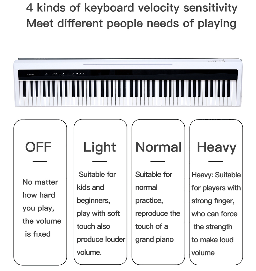 Professional Electronic Piano Keyboard 88 Keys Portable Piano For Studio