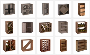 24 botellas de madera de exhibición compacta bodega cubo vino estante para Bar almacenamiento cocina Decoración - Product Image 6