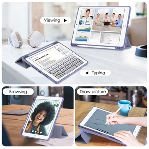 Étui rotatif pour <span class=keywords><strong>iPad</strong></span> 9,7 pouces 2018 2017 et <span class=keywords><strong>iPad</strong></span> 6e/5e génération et <span class=keywords><strong>iPad</strong></span> Air 2 avec support pour stylet pour A1893 A1954 A1822 A1823 - Product Image 6