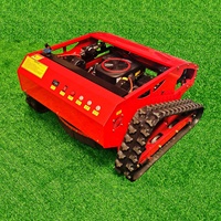 Longjie 452-80 rouge télécommande tondeuse à gazon Type de piste haute puissance sans fil opération Simple désherbage Machine