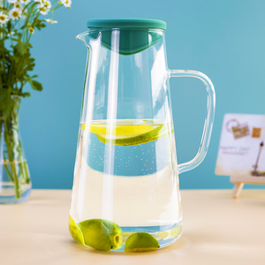 2025 nhà máy New Arrival <span class=keywords><strong>Glass</strong></span> Hot chai nước TOP người bán cạnh giường ngủ bình thủy tinh borosilicate bình 1 gallon nước Jug - Product Image 1