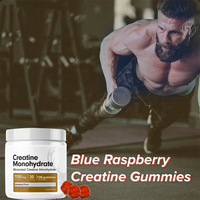 Gommes monohydrate de créatine à faible teneur en sucre formule OEM pour hommes femmes stimulation des performances de croissance musculaire