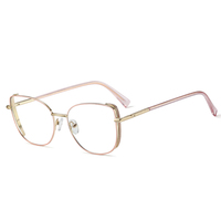 Monture optique de haute qualité et tendance pour femme, style plein cadre, verres PC, protection anti-lumière bleue, design durable et flexible, solide