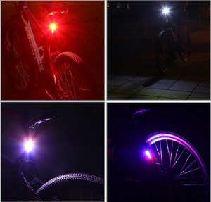 <span class=keywords><strong>Luces</strong></span> de Ciclismo Ultra Brillantes, Luz Trasera de <span class=keywords><strong>Bicicleta</strong></span> Recargable por USB, Rojo/Azul/Blanco, 7 Modos de Luz, LED Trasero de Alta Intensidad - Product Image 4