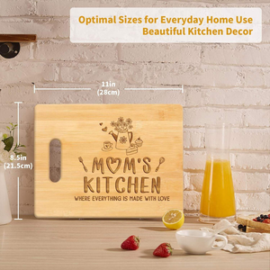 Planche à découper en bambou de qualité supérieure, personnalisée, avec motif gravé au laser unique, cadeau de Thanksgiving - Product Image 4