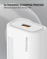Chargeur USB rapide 18W Chargeur mural USB portable Chargeur rapide pour téléphone portable Adaptateurs de chargeur